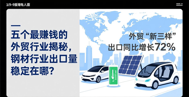 最赚钱的外贸行业_服装行业外贸出口_怎么做钢材生意