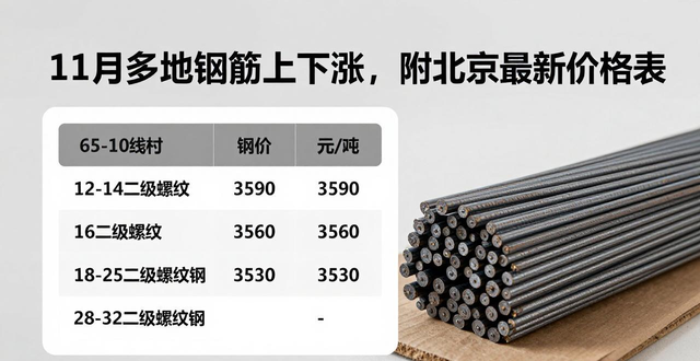 11月多地钢筋价格上涨，附昆明等地最新价格表