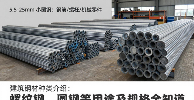 建筑钢材分类及用途介绍_钢材种类介绍_螺纹钢圆钢线材盘螺区别