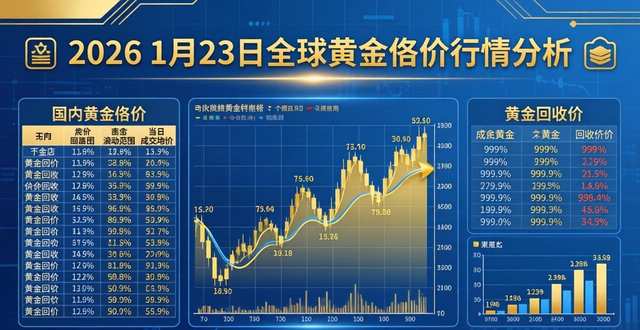 2026年1月23日黄金价格行情，含国际国内及回收价等