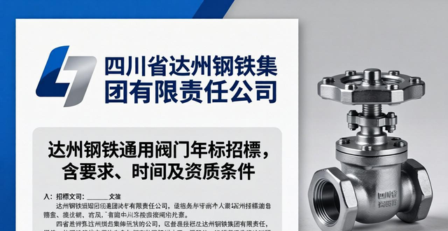 达州钢铁通用阀门年标招标，含要求、时间及资质条件