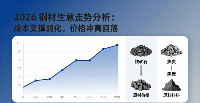 2026 钢材生意走势分析：成本支撑弱化，价格冲高回落