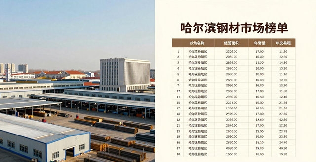 哈尔滨钢材市场有几个？这份批发市场榜单供参考