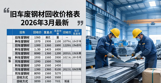 旧车废钢材回收价格表 2026年3月最新