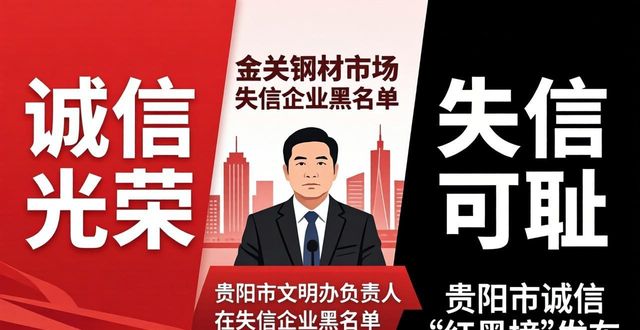 查贵阳市金关钢材市场失信企业 这份黑名单必看