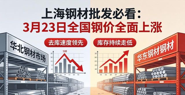 上海钢材批发必看：3月23日全国钢价全面上涨