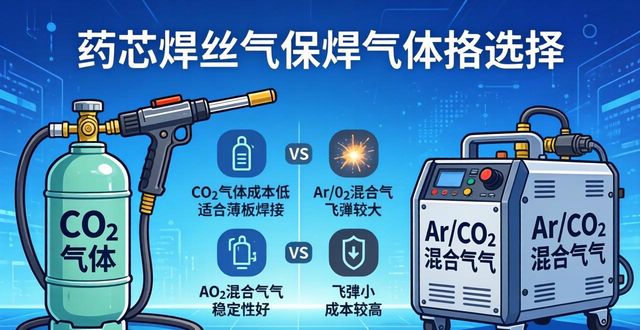 FCAW-G焊接保护气选择 CO2与Ar/CO2混合气体优缺点比较 药芯焊丝气保焊工艺保护气体应用_气保焊丝钢材