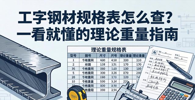 工字钢材理论重量表详解使用指南_工字钢材规格表_工字钢材重量计算方法参数说明
