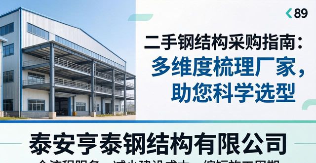 二手钢结构采购指南：多维度梳理厂家，助您科学选型