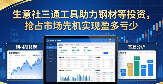 生意社三通工具助力钢材等投资，抢占市场先机实现盈多亏少