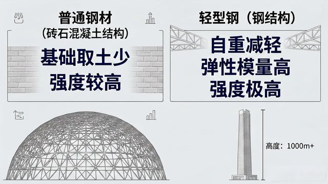 钢结构网架建筑_轻型网架钢结构应用_轻型钢钢材与普通钢材受力一样吗