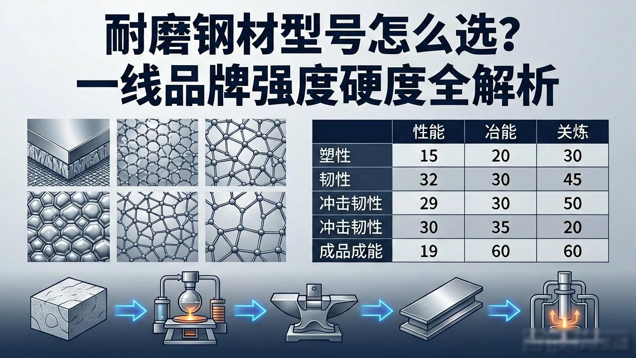 耐磨钢材型号怎么选？一线品牌强度硬度全解析
