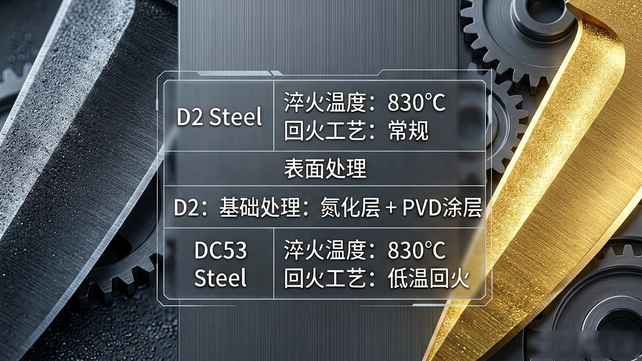 d2钢材和dc53刚对照表_高碳高铬工具钢D2钢材特性分析_D2钢材在刀具制造中的定位与适用场景