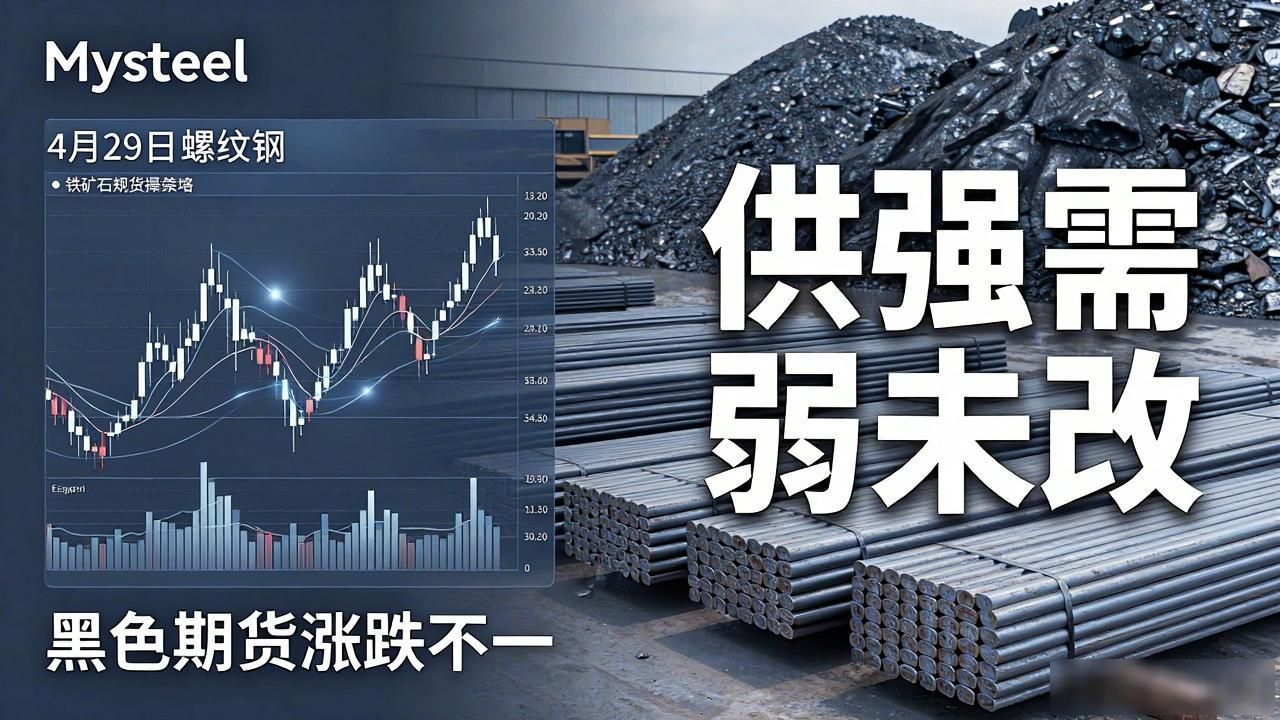 钢材市场图片：供强需弱未改，黑色期货涨跌不一
