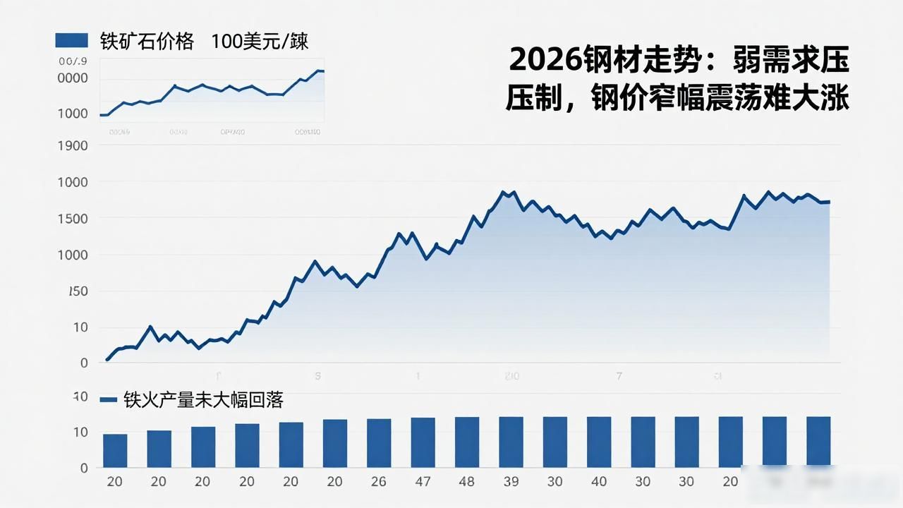 2026钢材走势图：弱需求压制，钢价窄幅震荡难大涨