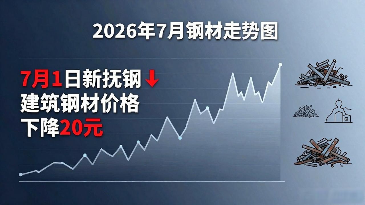 2026年钢材走势图:7月废钢需求淡季承压,钢厂采购保守