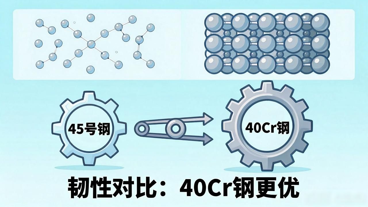 40cr钢材_40Cr与45号钢机械性能对比_40Cr与45号钢化学成分区别