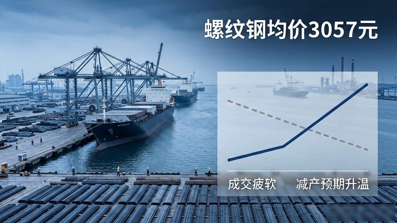 钢材市场行情：螺纹钢均价3057元，成交疲软，减产预期升温