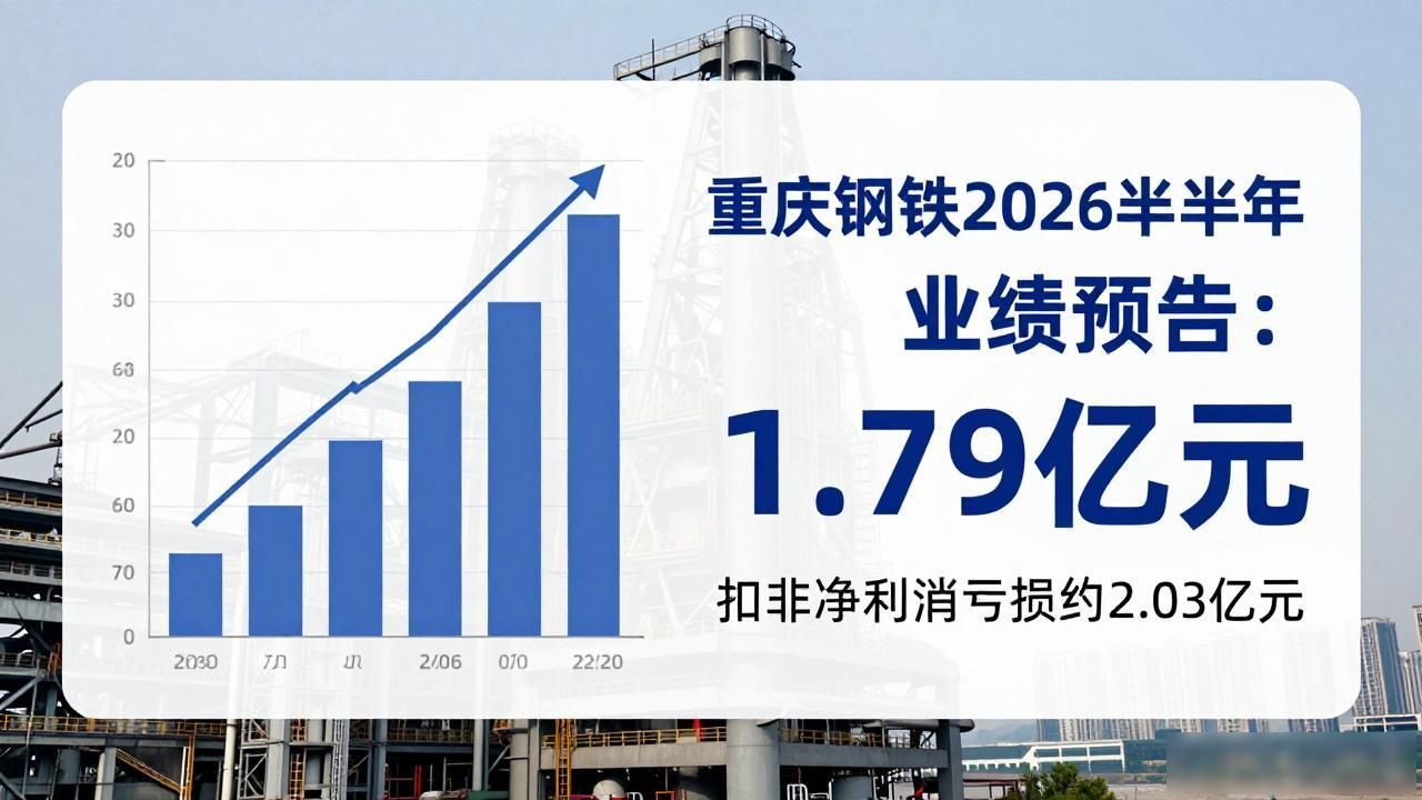 重庆钢铁2026年上半年业绩预告：亏损约1.79亿元
