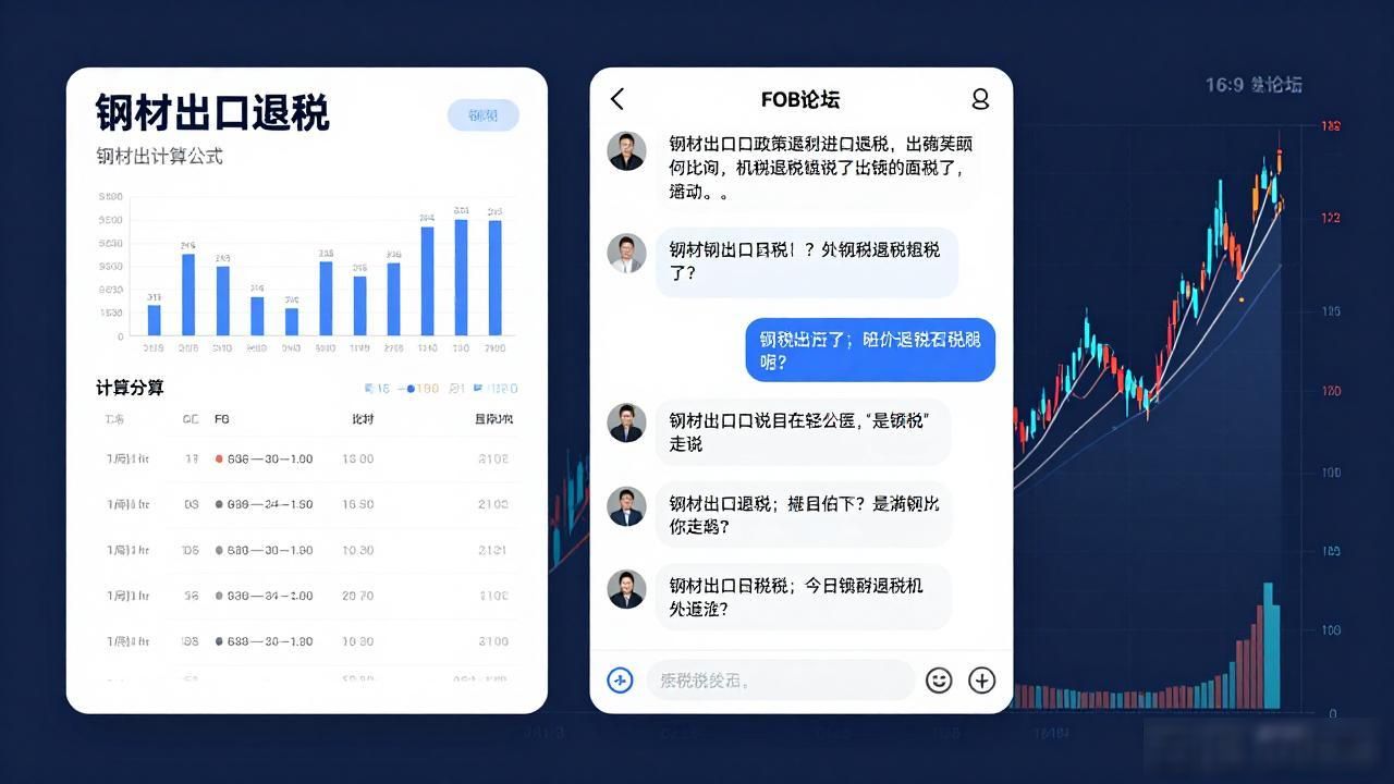 钢材出口退税怎么算？假消息引发钢铁暴涨，FOB论坛热聊退税影响