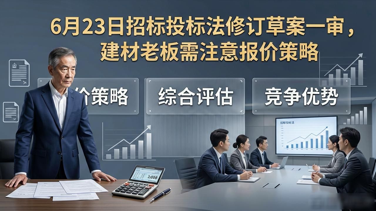 6月23日招标投标法修订草案一审，建材老板需注意报价策略