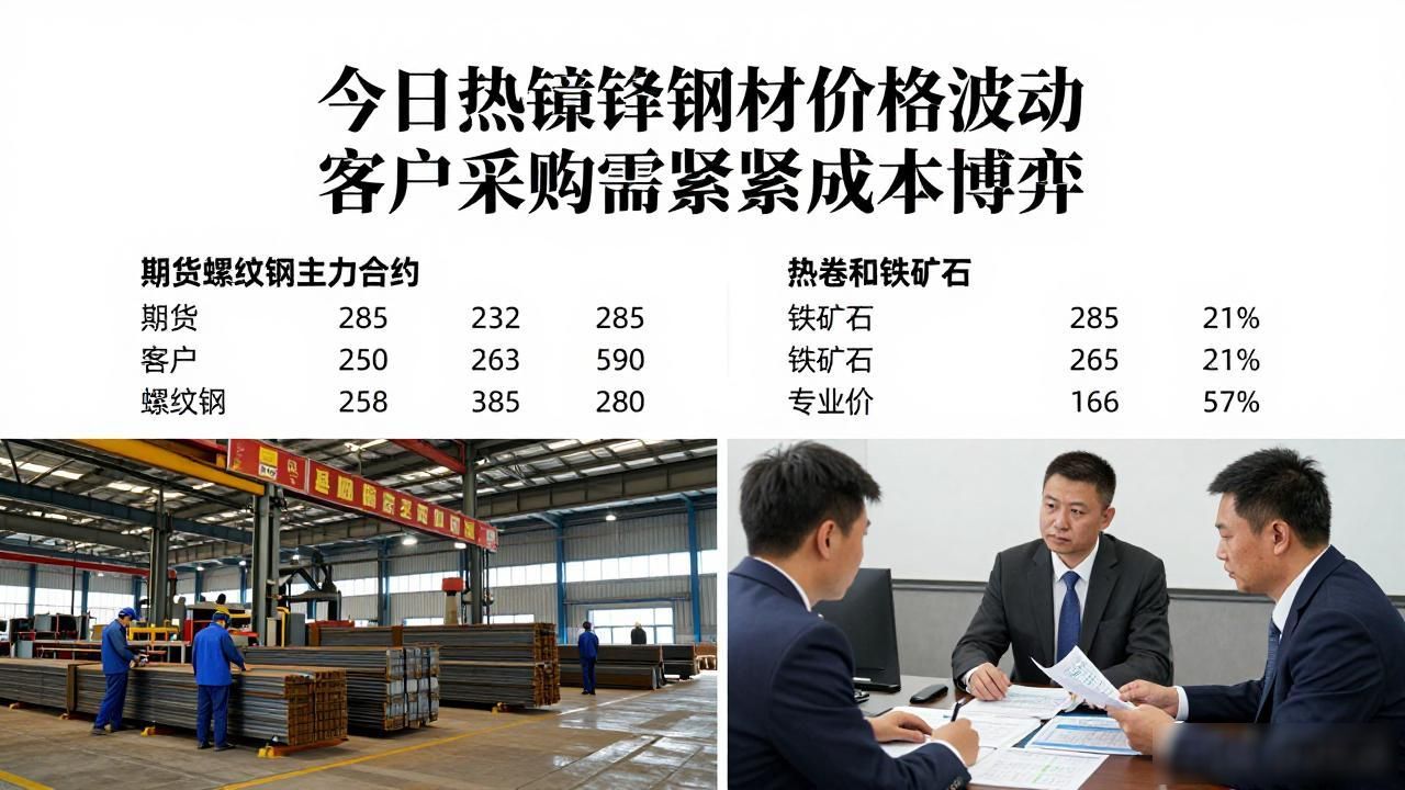 今日热镀锌钢材价格波动 客户采购需紧盯成本博弈