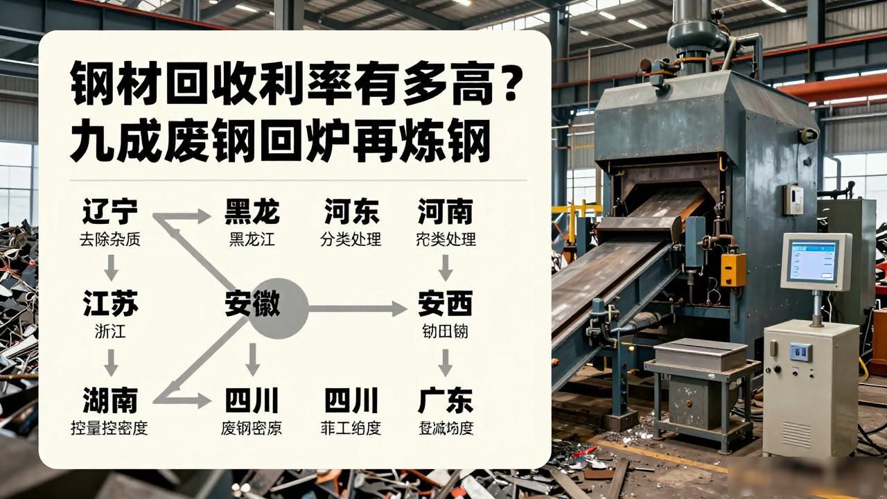 钢材回收利用率有多高？九成废钢回炉再炼钢