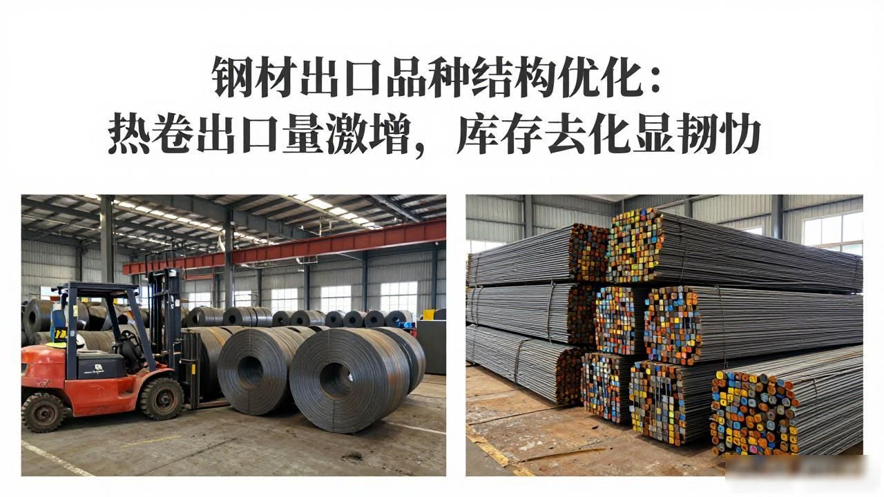 钢材出口品种结构优化：热卷出口量激增，库存去化显韧性