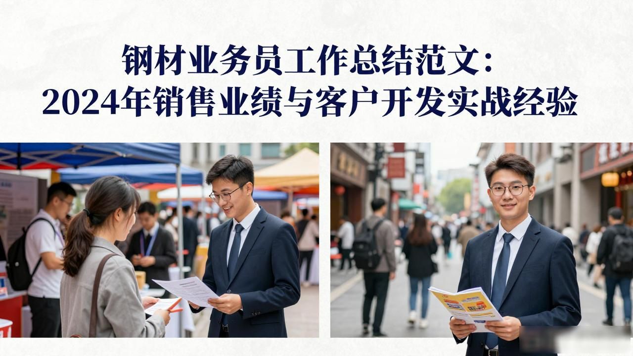 钢材业务员工作总结范文:2024年销售业绩与客户开发实战经验
