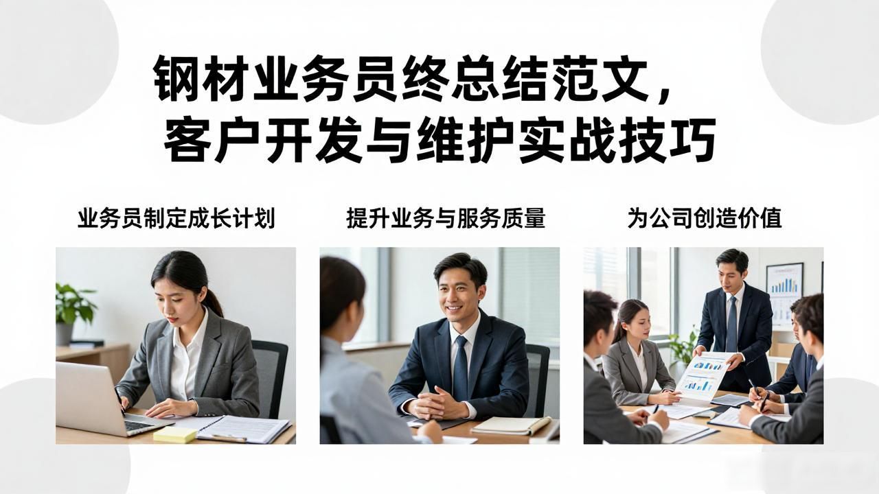 钢材业务员年终总结范文,客户开发与维护实战技巧