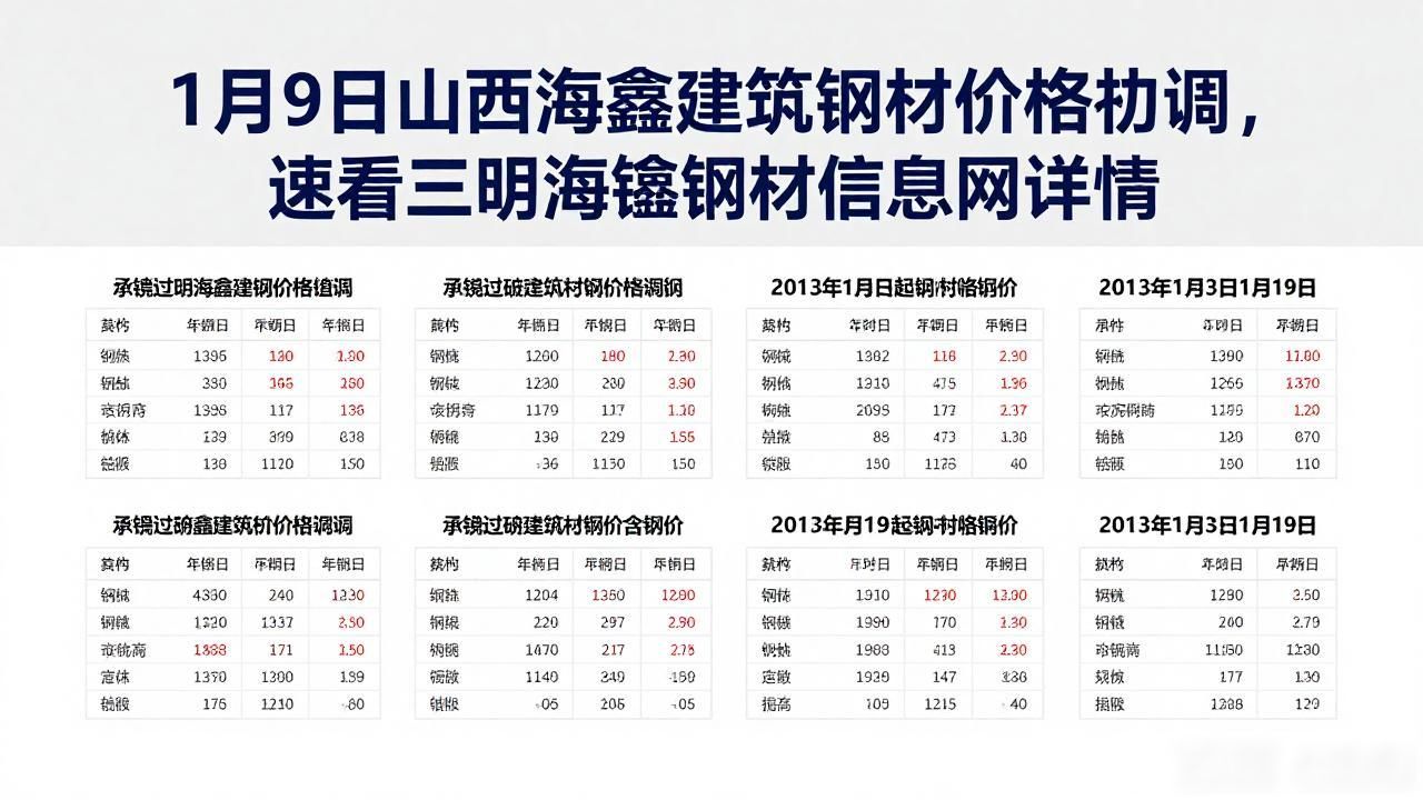 1月9日山西海鑫建筑钢材价格上调,速看三明海鑫钢材信息网详情