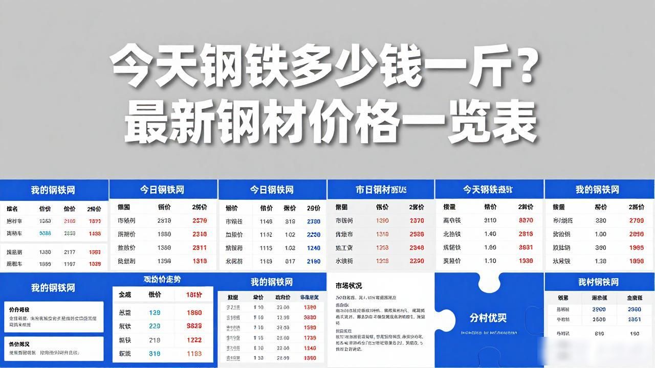 今天钢铁多少钱一斤？最新钢材价格一览表