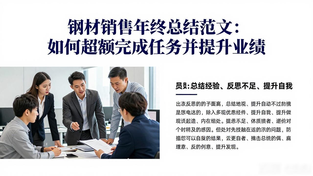 钢材销售年终总结范文：如何超额完成任务并提升业绩