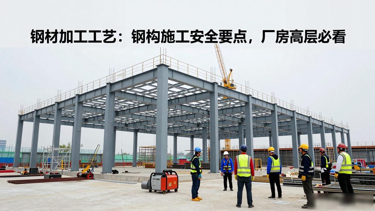钢材加工工艺：钢结构施工安全要点，厂房高层必看