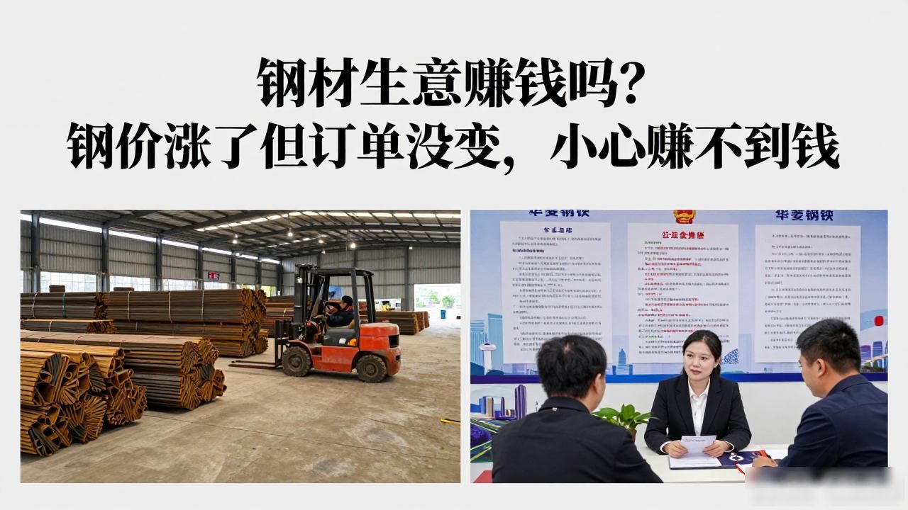 钢材生意赚钱吗？钢价涨了但订单没变，小心赚不到钱