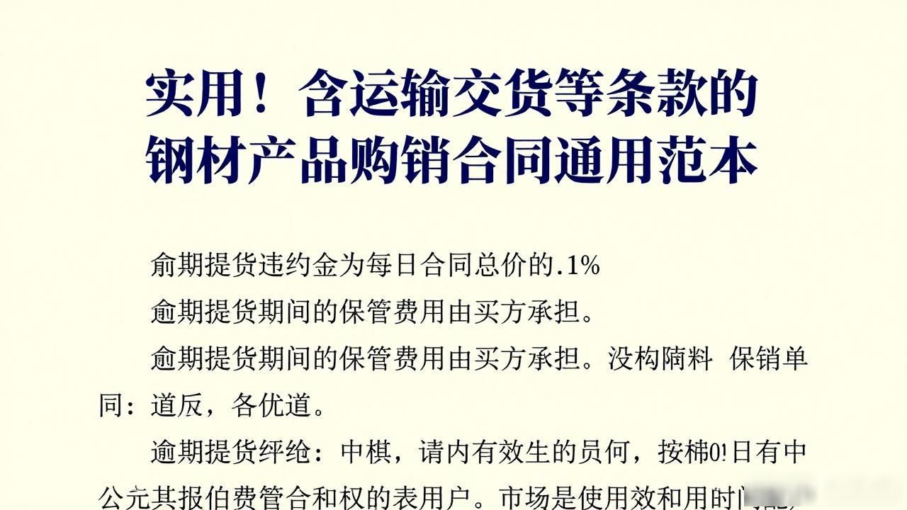 钢材供货协议合同范本_钢材产品购销合同条款_钢材产品购销合同范本