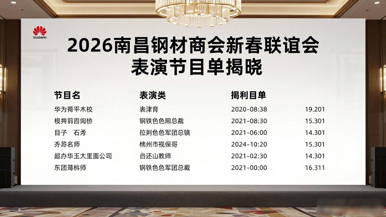 2026南昌钢材商会新春联谊会表演节目单揭晓