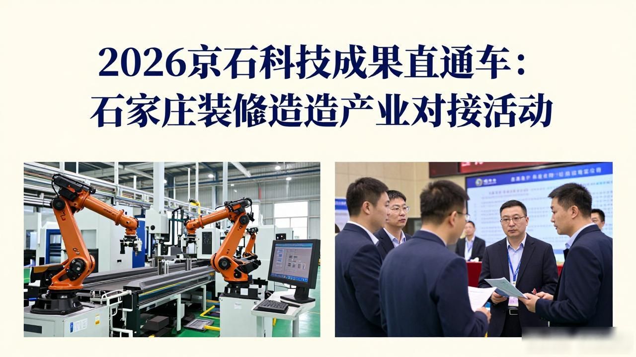 2026京石科技成果直通车：石家庄装备制造产业对接活动