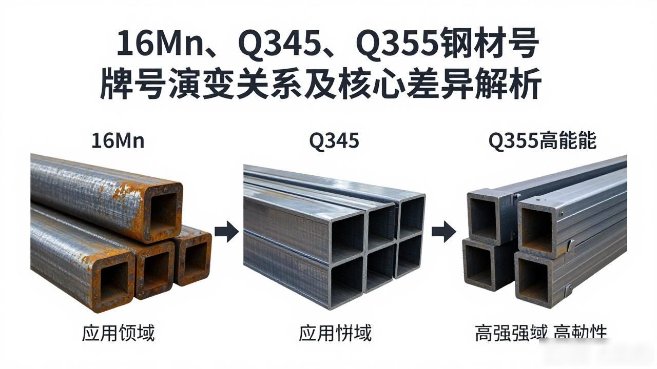 16Mn、Q345、Q355钢材牌号演变关系及核心差异解析