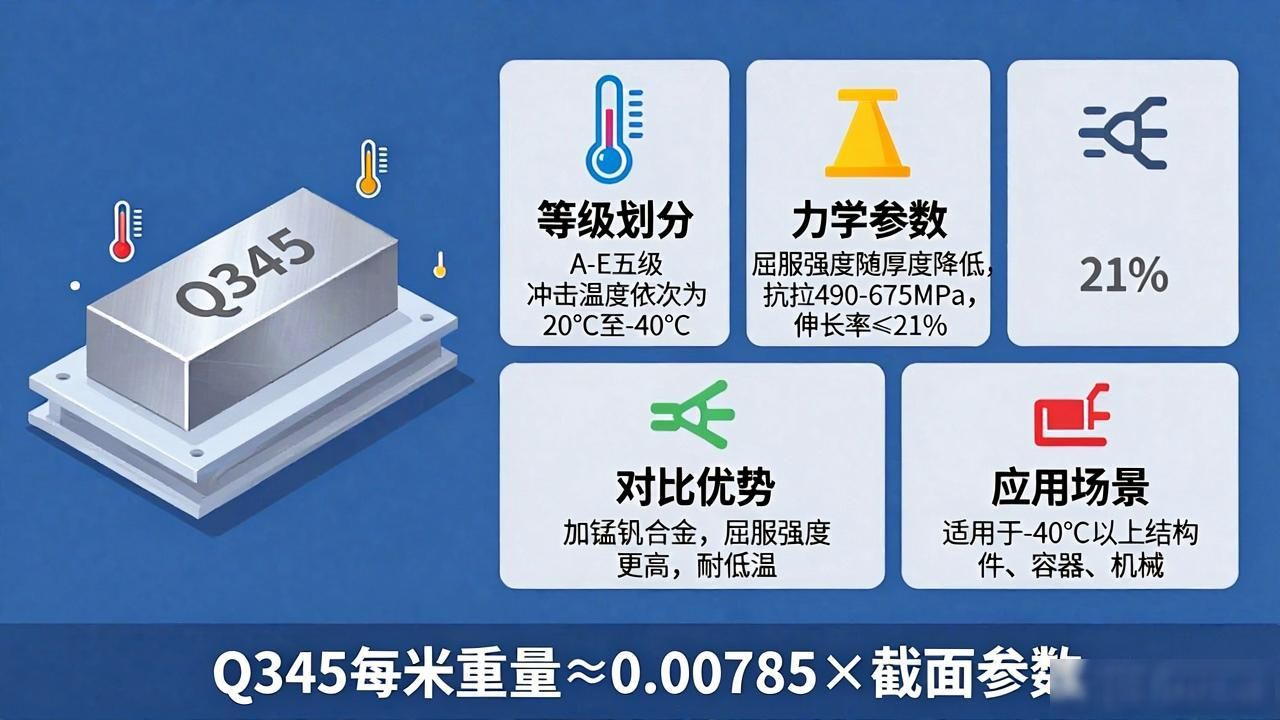 Q345钢材性能全解析，你知道它每米多重吗？