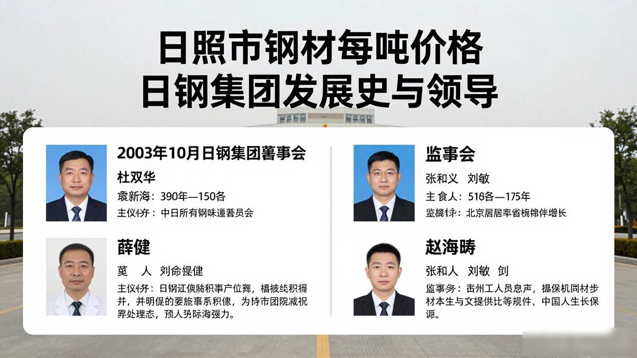 日照市钢材每吨价格 日钢集团发展史与领导