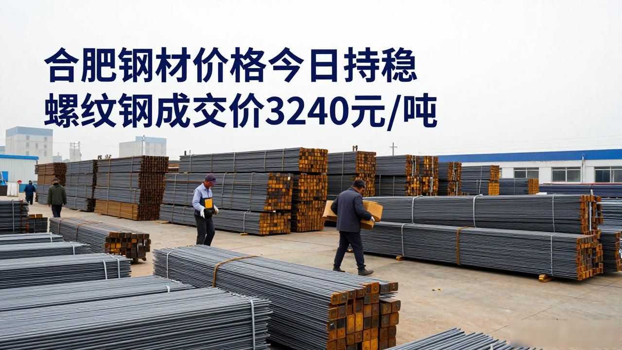 合肥钢材价格今日持稳 螺纹钢成交价3240元/吨