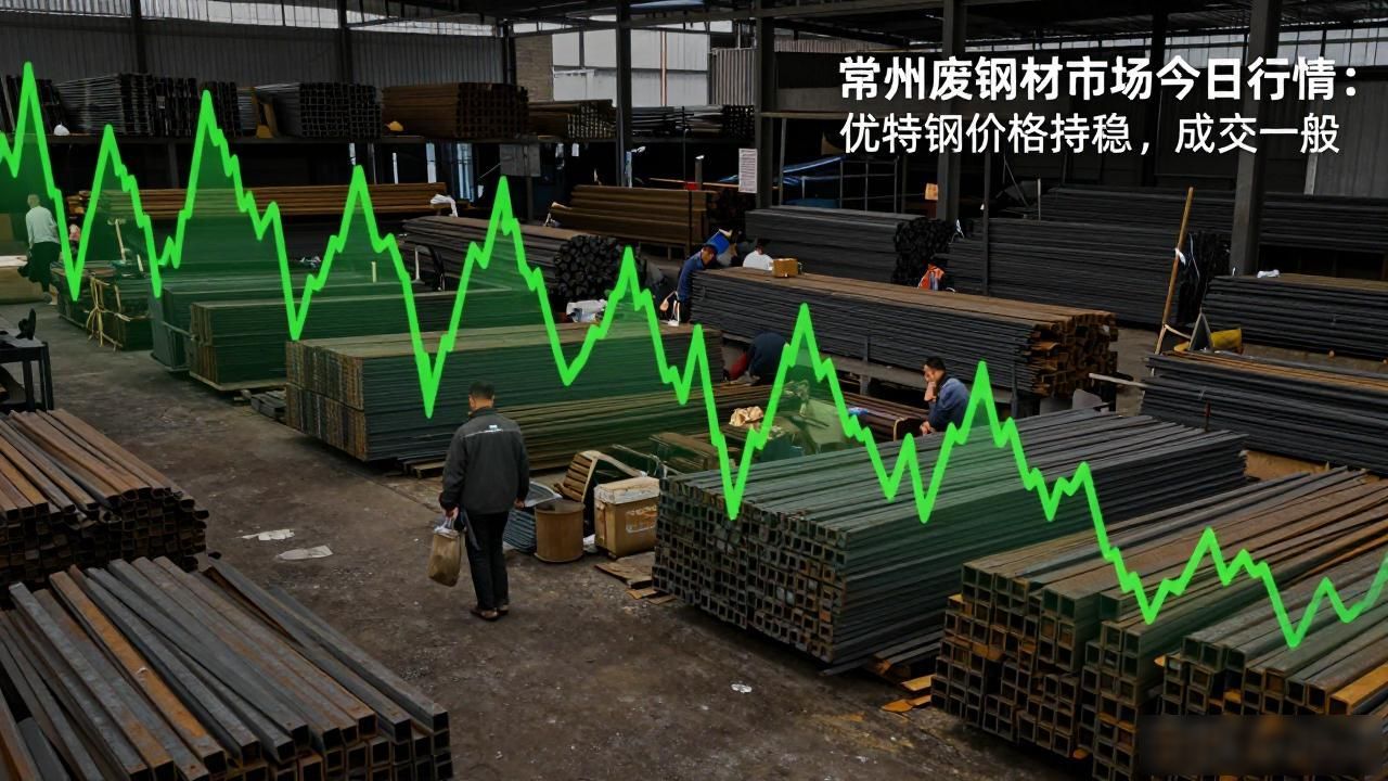 常州废钢材市场今日行情：优特钢价格持稳，成交一般