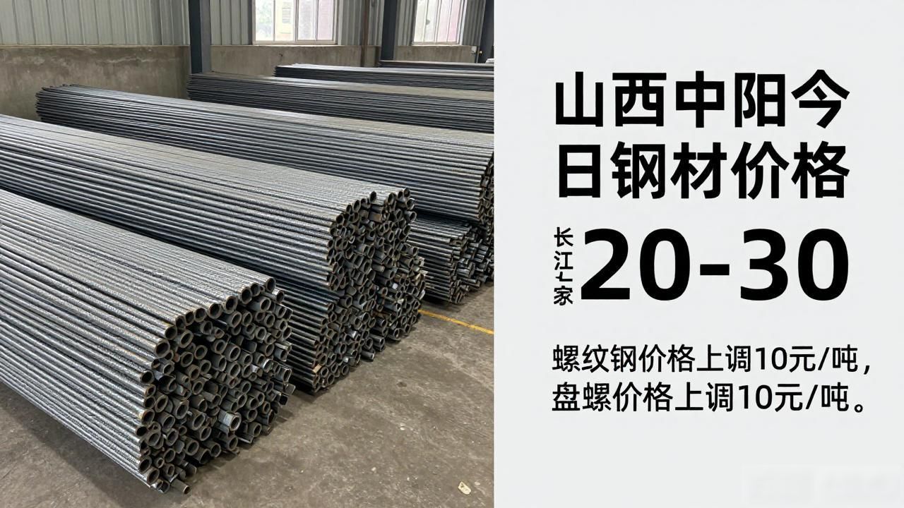 山西中阳今日钢材价格 长江石横螺纹涨20-30