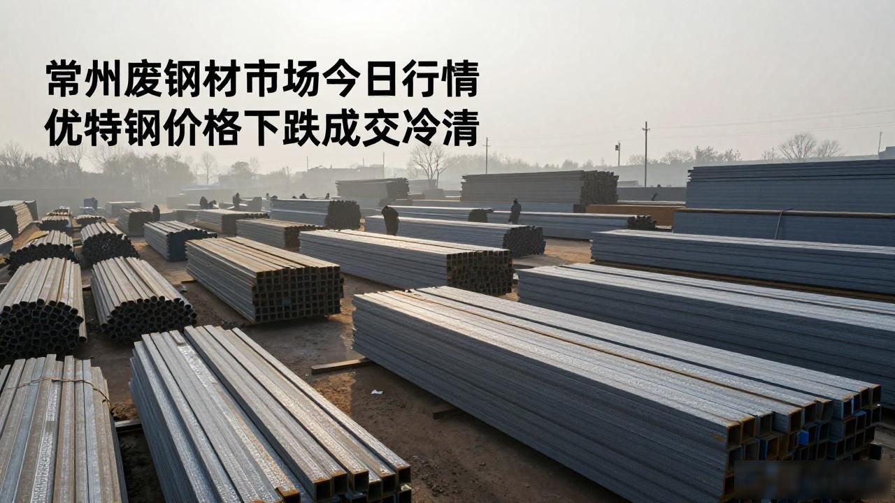 常州废钢材市场今日行情 优特钢价格下跌成交冷清