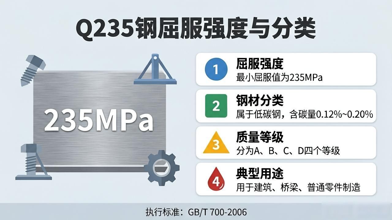 Q235钢屈服强度是多少？搞懂钢材分类，选材不踩坑