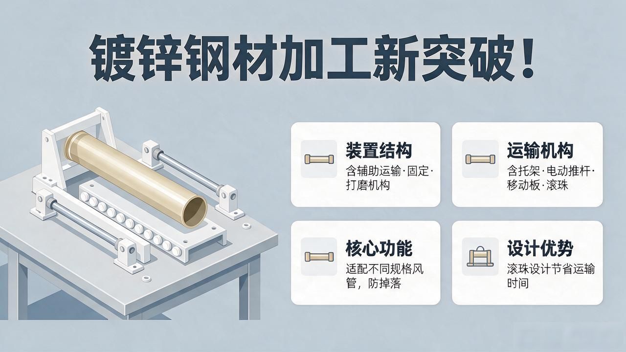 邯郸市御乾通风设备制作安装有限公司专利_高耐蚀镀锌板风管生产用加工端面打磨装置_镀锌钢材加工