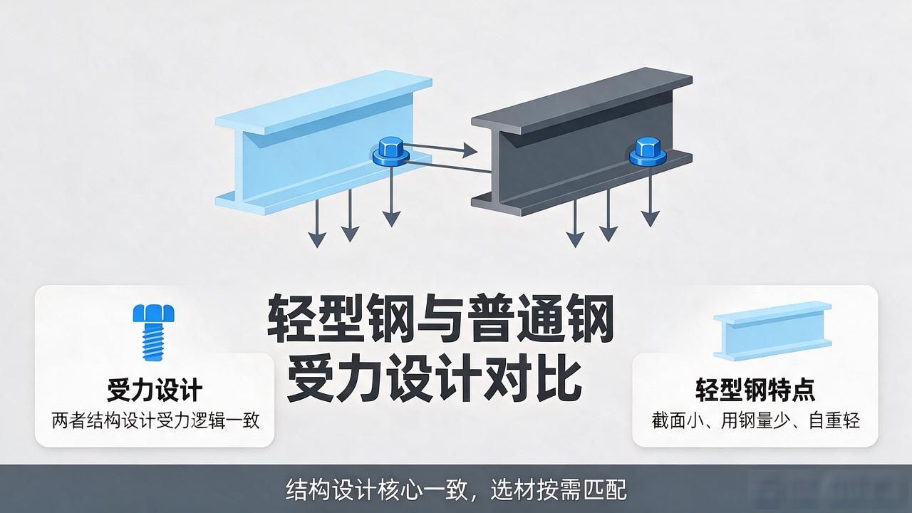 轻型钢和普通钢材受力一样吗?专家揭秘:结构设计没区别