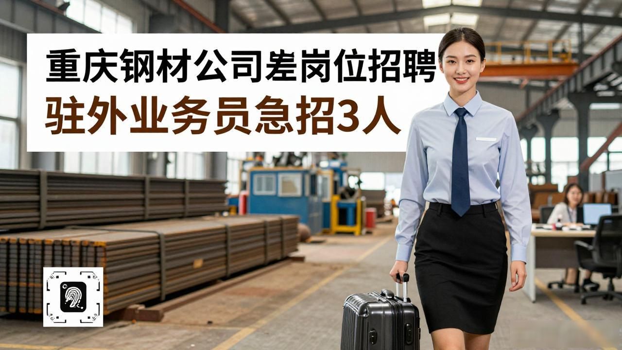 重庆钢材公司出差岗位招聘，驻外业务员急招30人