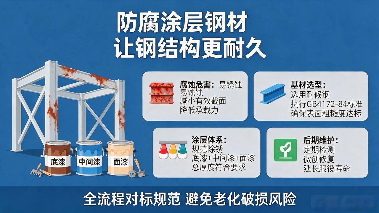 防腐涂层钢材,让钢结构不锈蚀更耐久